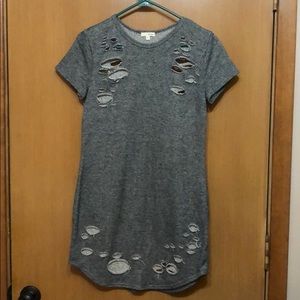 Distressed T Shirt Dress